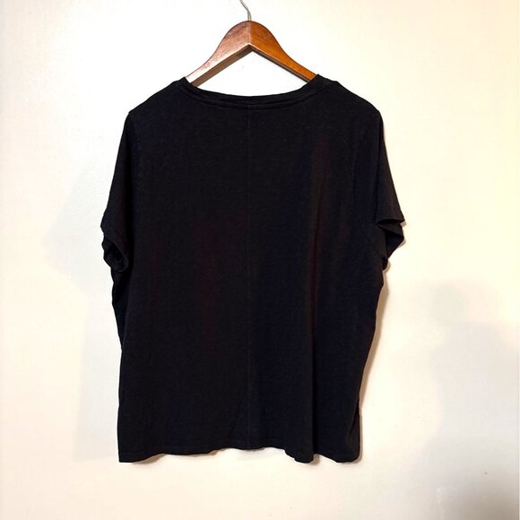 J.Crew Girlfriend Tee Black Short Sleeve Crewneck Cotton 2X - Picture 4 of 6